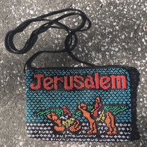 Vintage Jerusalem Seed Bead Shoulder bag purse